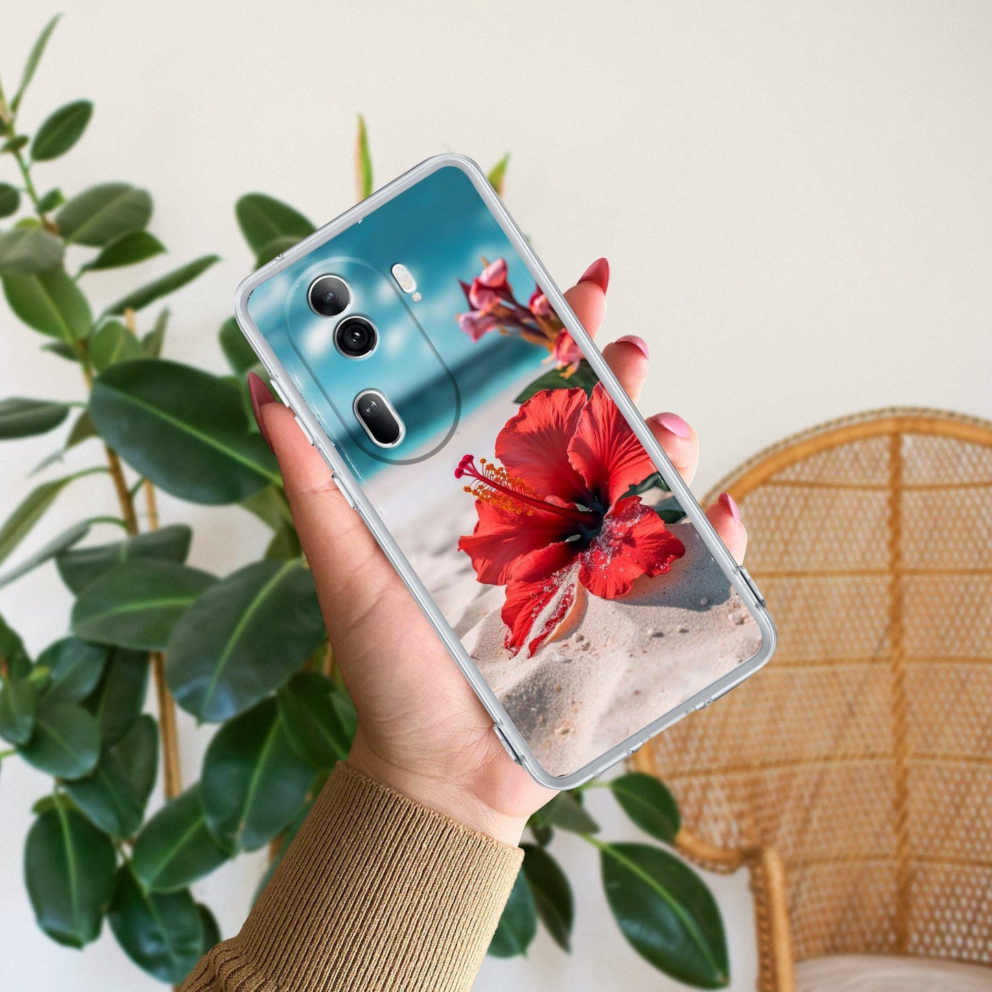 Gurhal Floral Transparent Silicon Case For Oppo