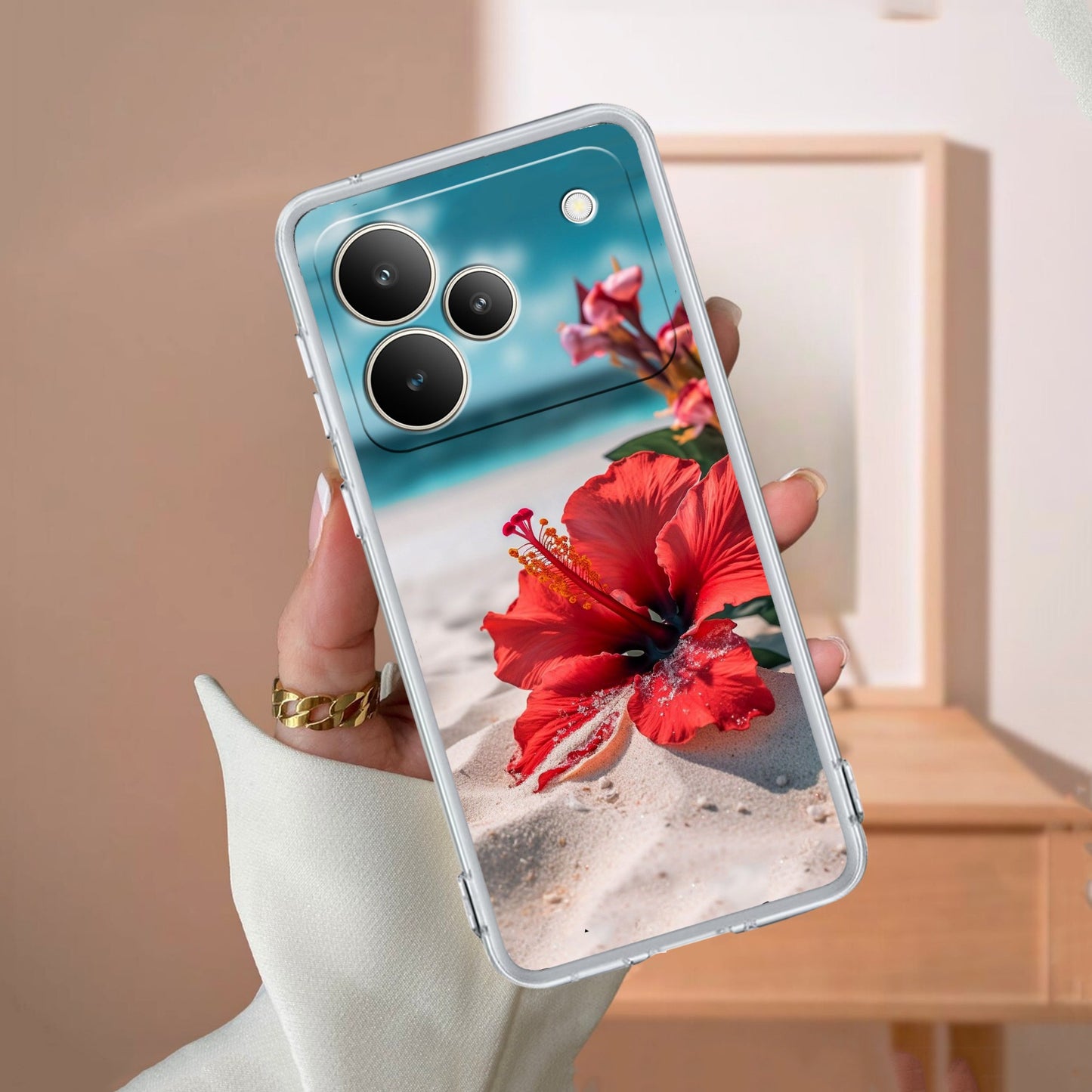 Gurhal Floral Transparent Silicon Case For Realme/Narzo