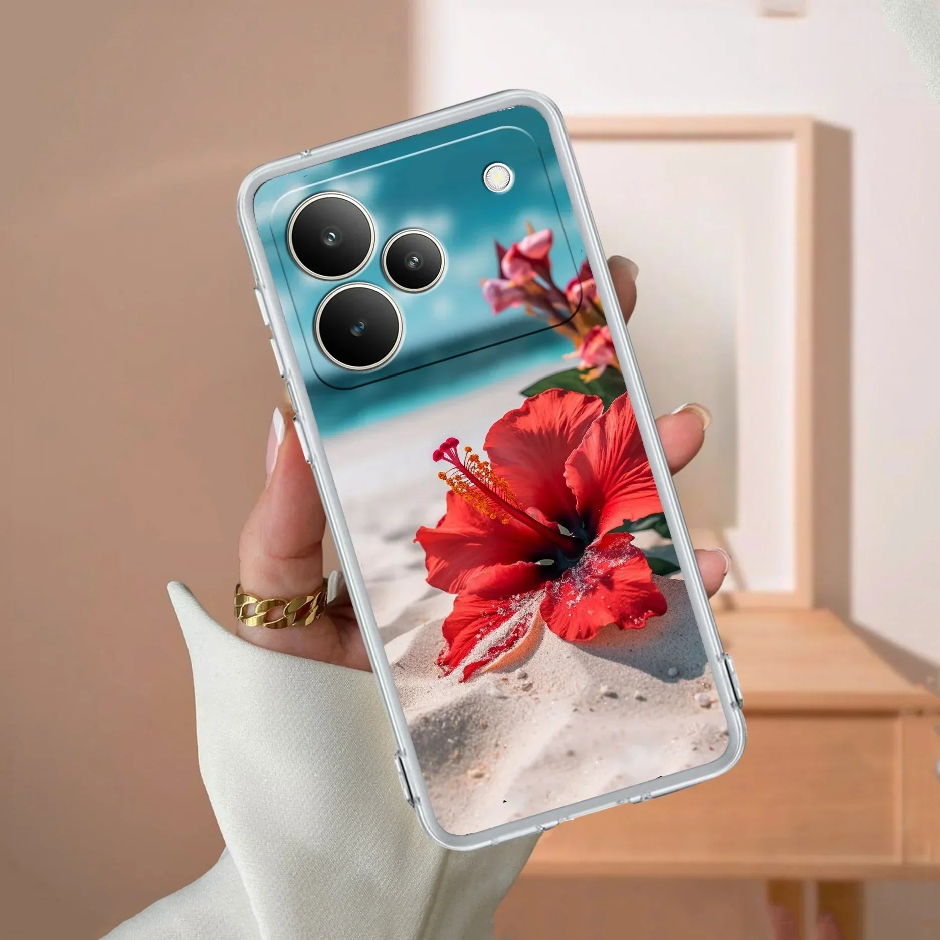 Gurhal Floral Transparent Silicon Case For Realme P4 Pro 5G