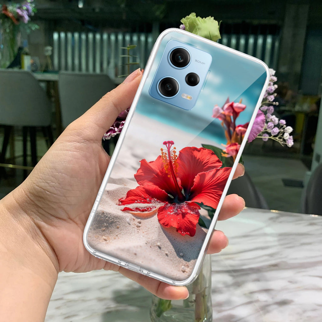 Gurhal Floral Transparent Silicon Case For Redmi Note 11T 5G