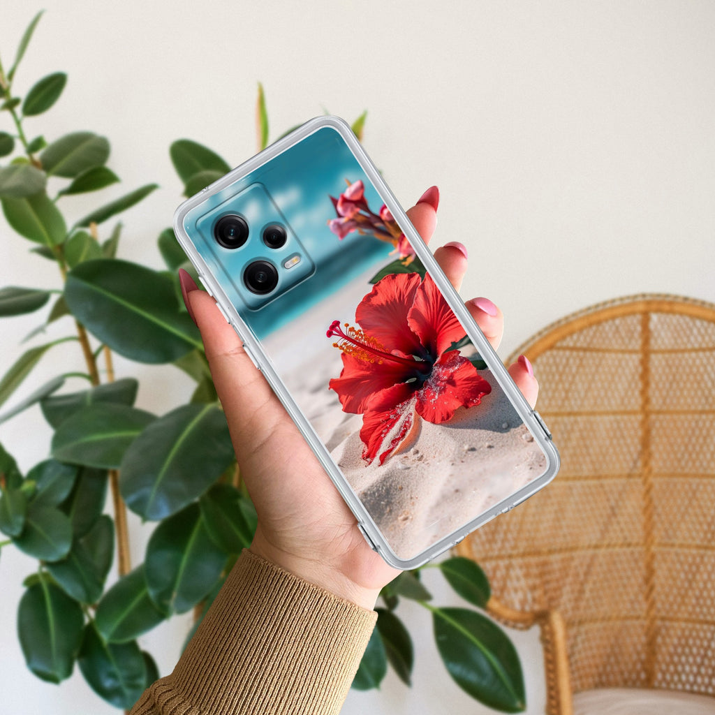 Gurhal Floral Transparent Silicon Case For Redmi Note 12 4G
