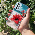 Gurhal Floral Transparent Silicon Case For Samsung Galaxy A52 / Samsung Galaxy A52s