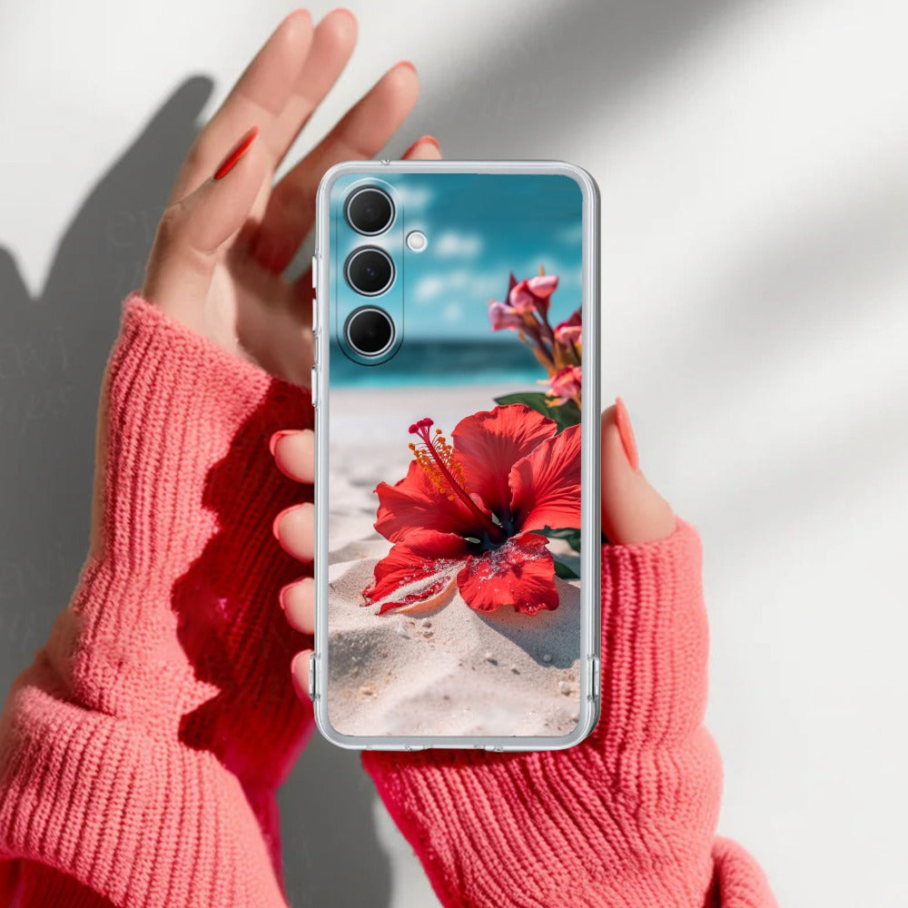 Gurhal Floral Transparent Silicon Case For Samsung