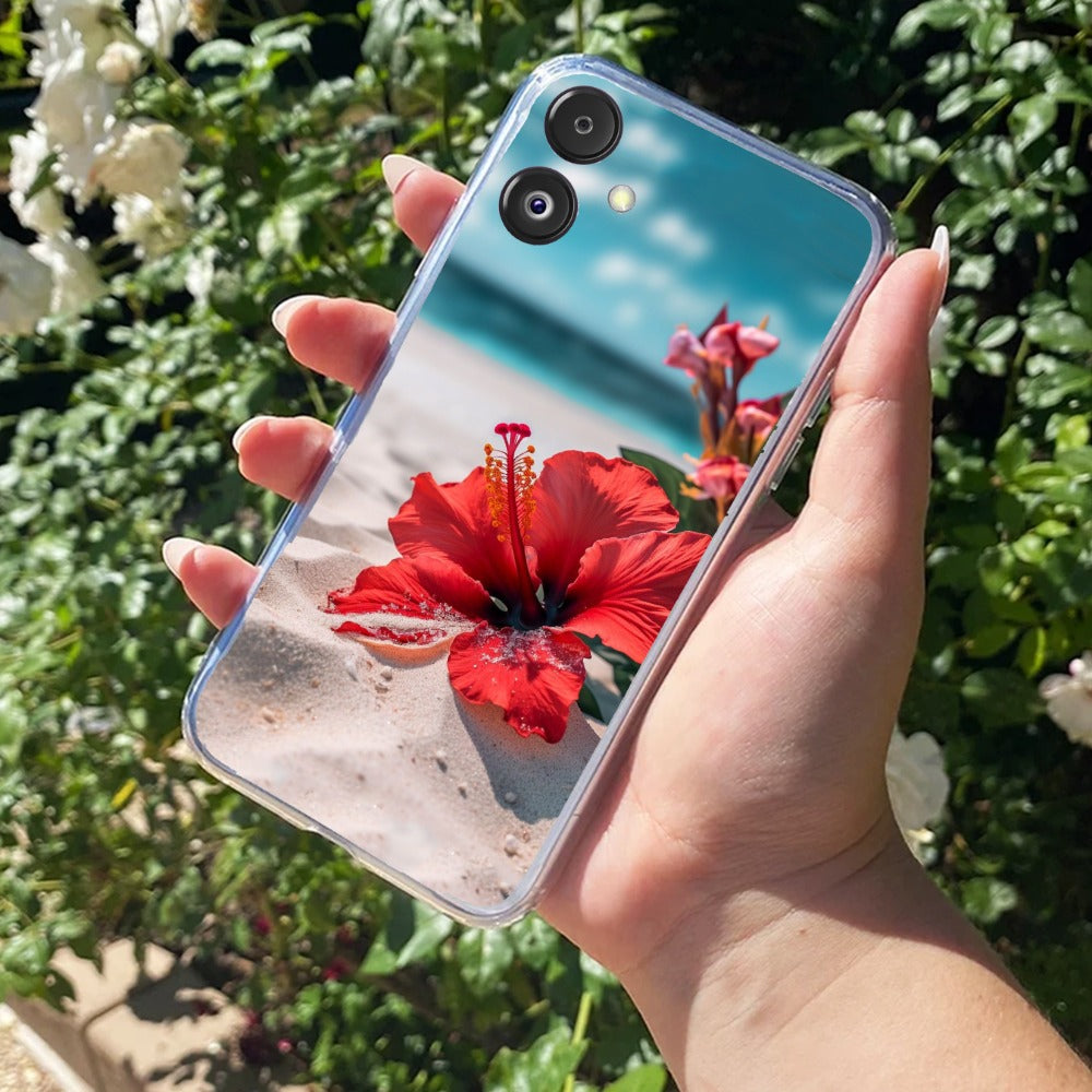 Gurhal Floral Transparent Silicon Case For Samsung