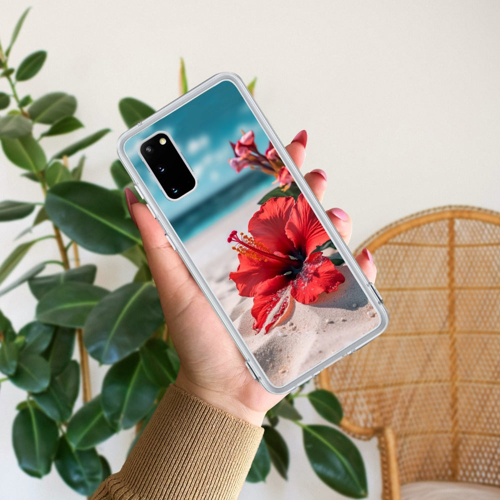 Gurhal Floral Transparent Silicon Case For Samsung