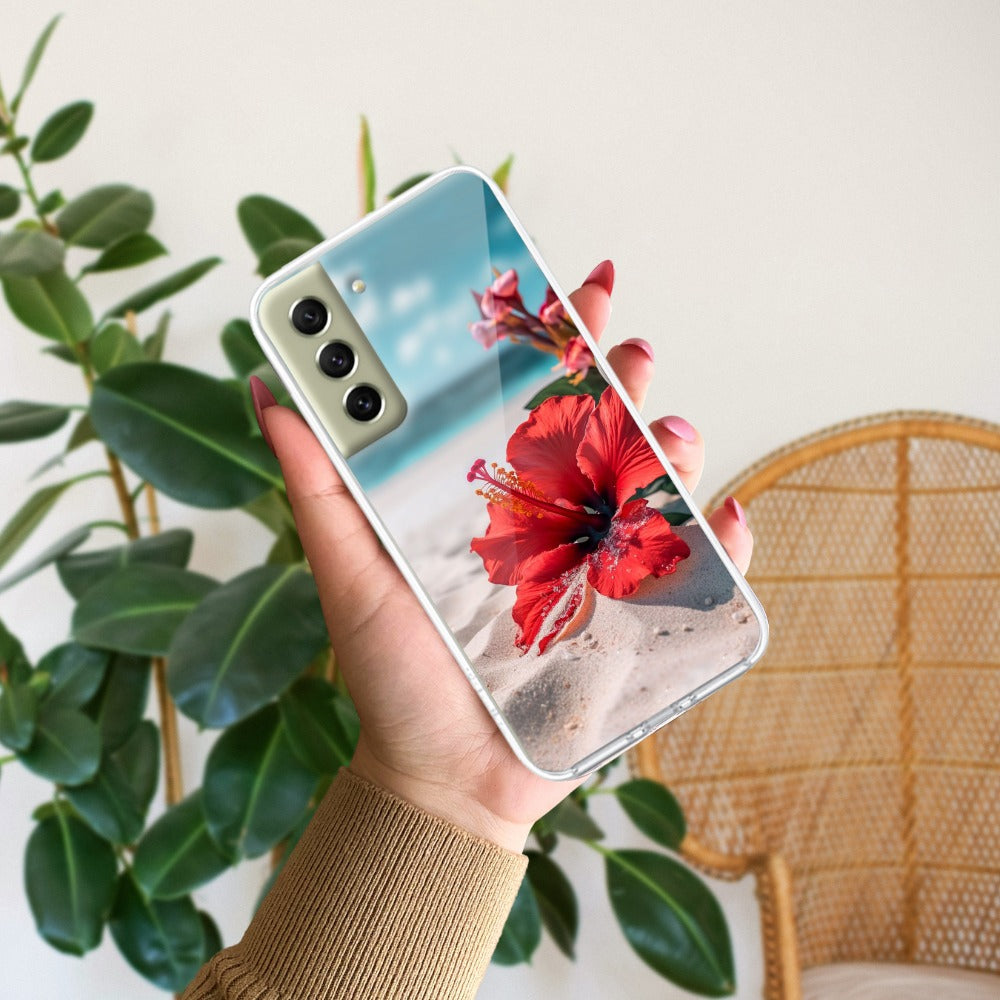 Gurhal Floral Transparent Silicon Case For Samsung