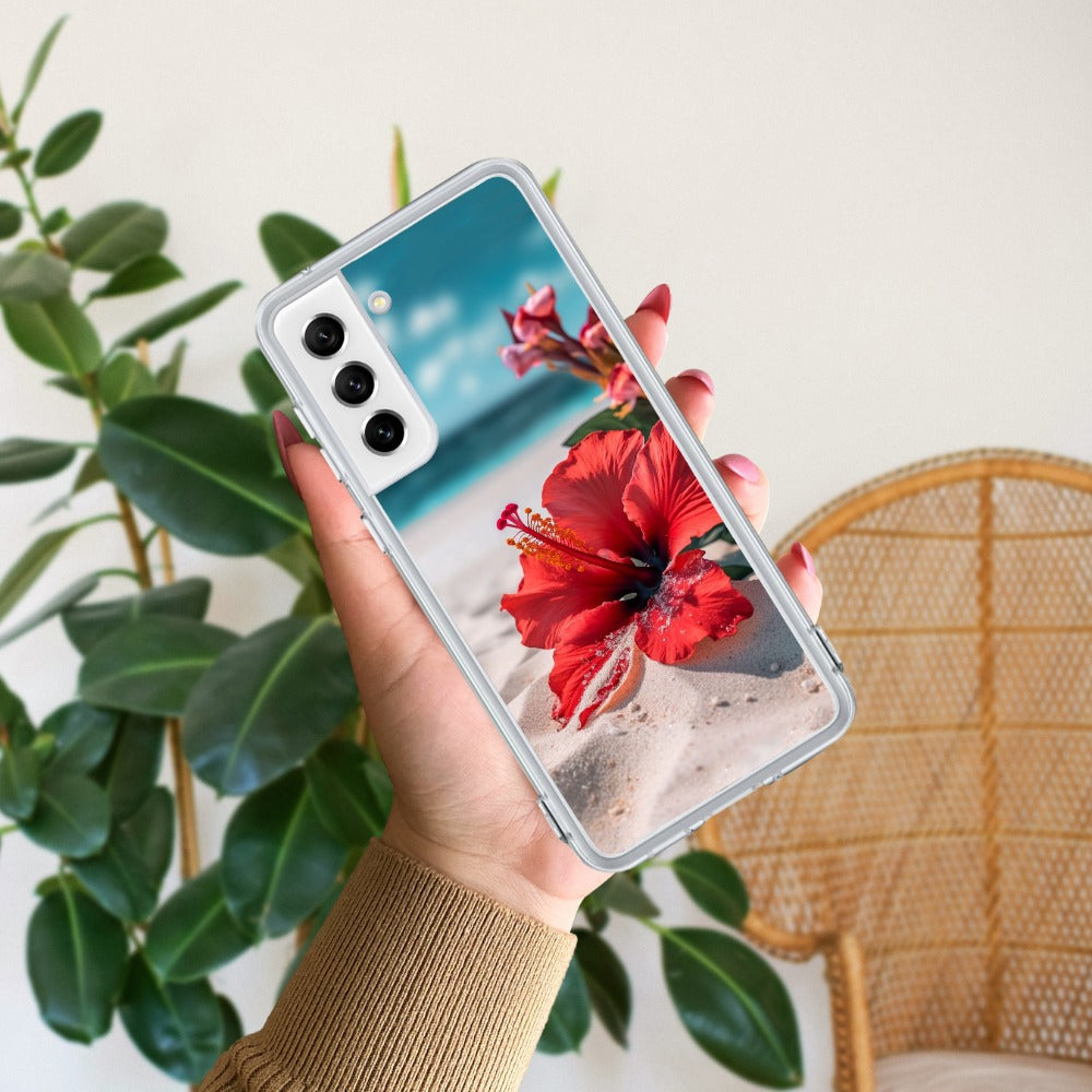 Gurhal Floral Transparent Silicon Case For Samsung