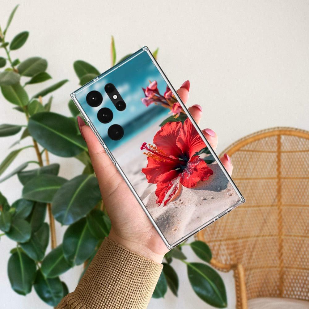 Gurhal Floral Transparent Silicon Case For Samsung