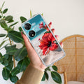 Gurhal Floral Transparent Silicon Case For Vivo T2 5G
