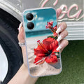 Gurhal Floral Transparent Silicon Case For Vivo T2x 5G