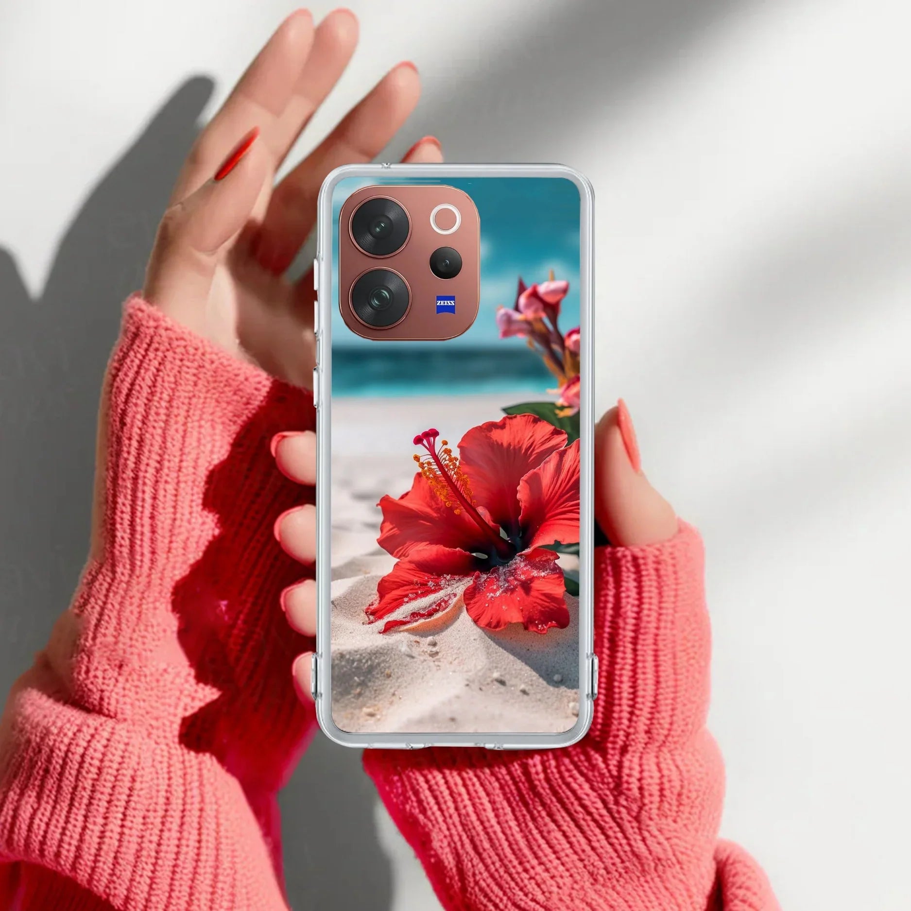 Gurhal Floral Transparent Silicon Case For Vivo V23 Pro 5G
