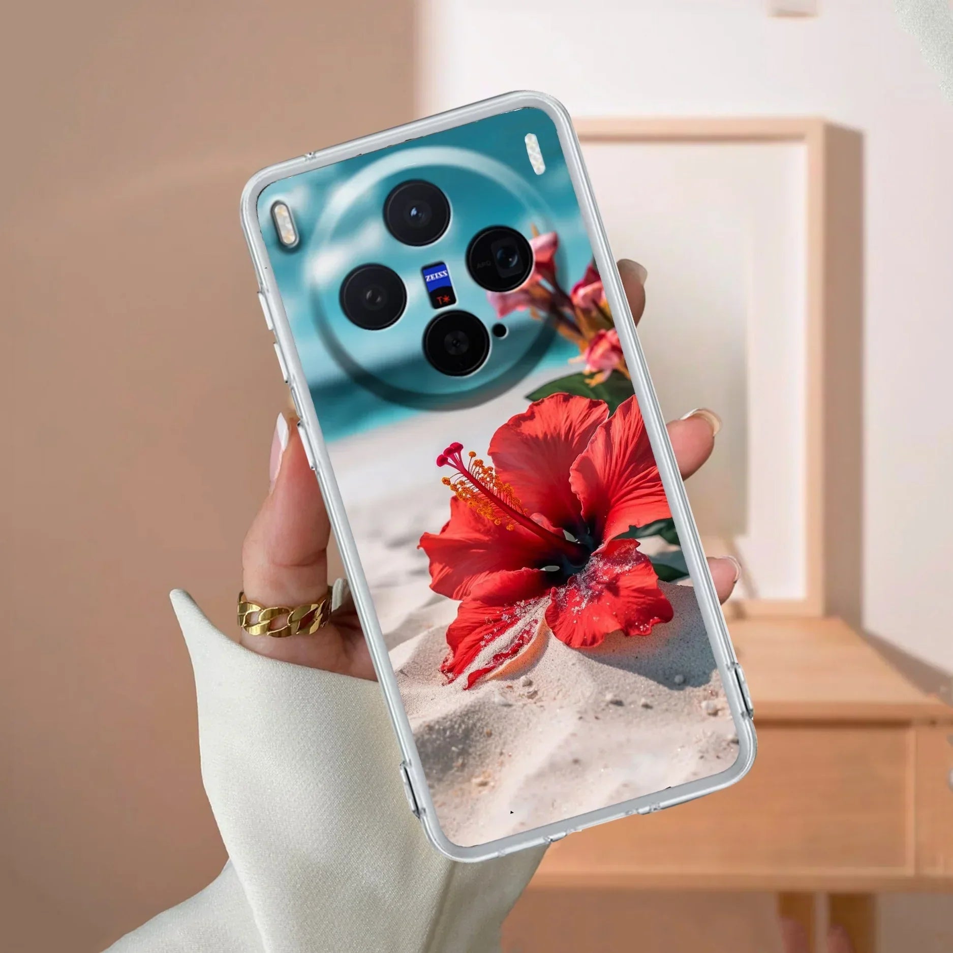 Gurhal Floral Transparent Silicon Case For Vivo X300 5G