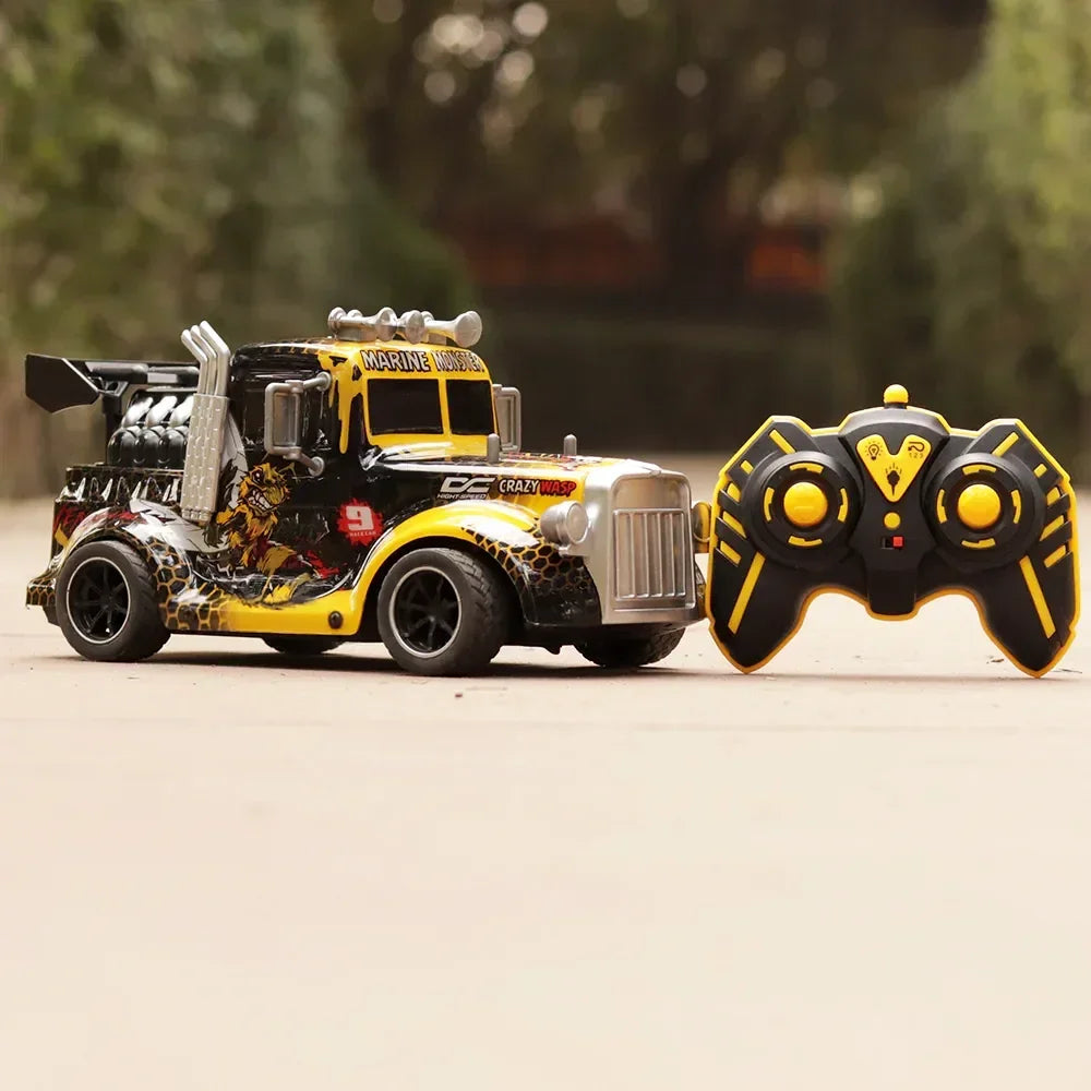 Rechargeable Remote Control Truck with 2.4GHz Frequency, Steam & LED Light Effects - ShopOnCliQ
