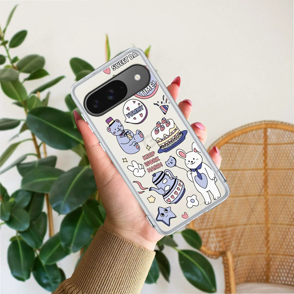 Happy Tea Time Anti Yellow Case For Google Pixel 9