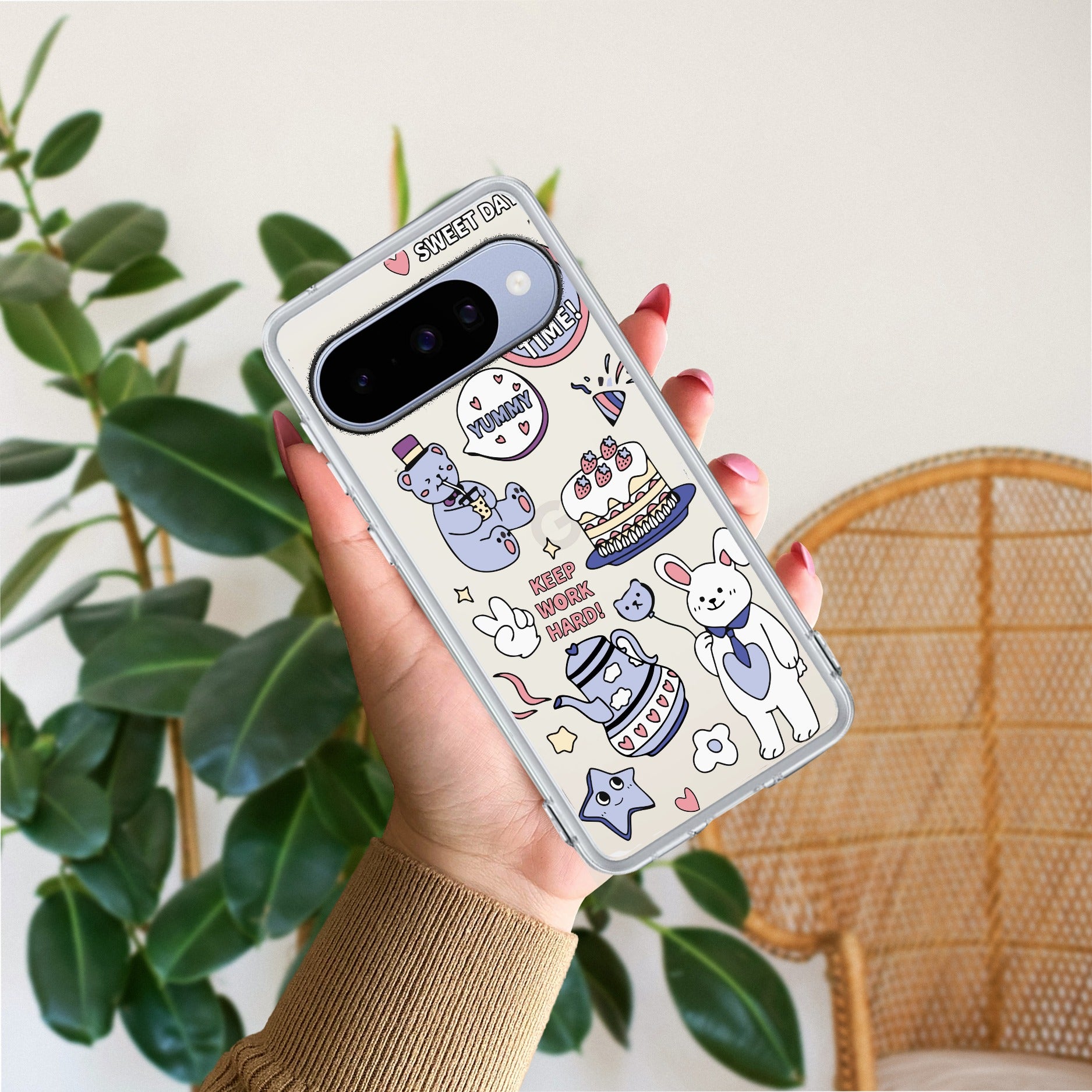 Happy Tea Time Transparent Silicon Case For Google - ShopOnCliQ