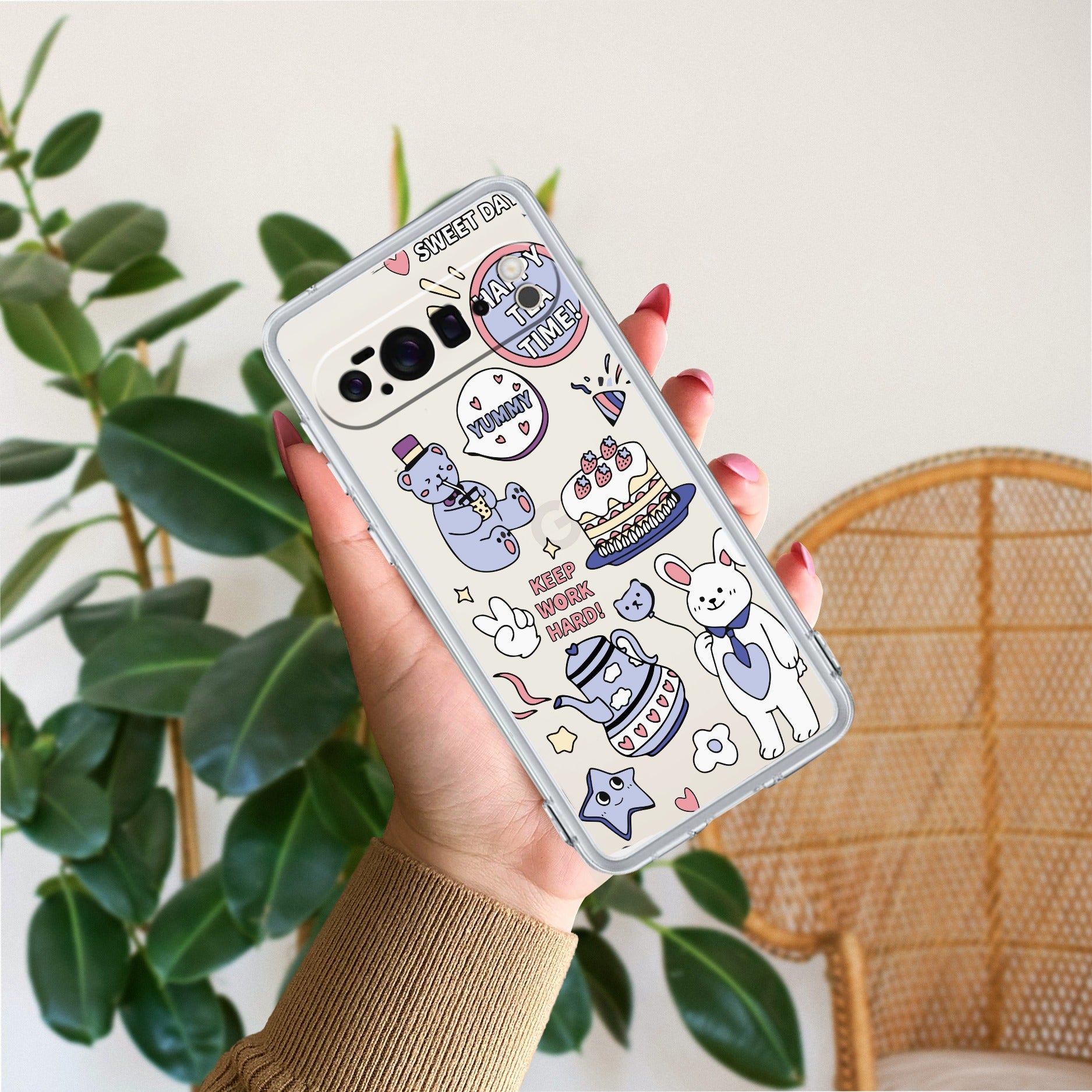 Happy Tea Time Transparent Silicon Case For Google - ShopOnCliQ
