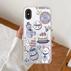 Happy Tea Time Anti Yellow Clear Case For iPhone XR