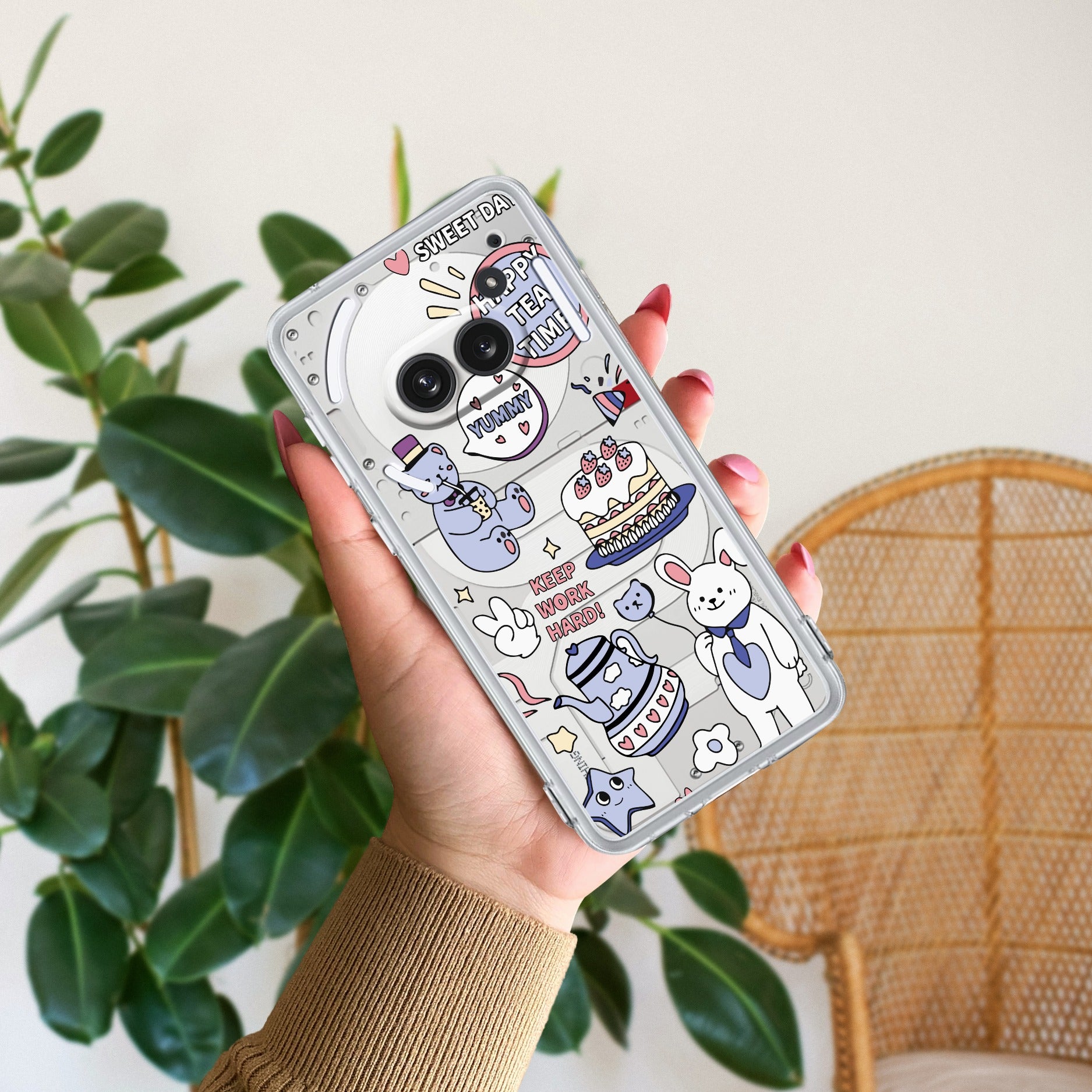 Happy Tea Time Anti Yellow Case For Nothing Phone 2a Plus