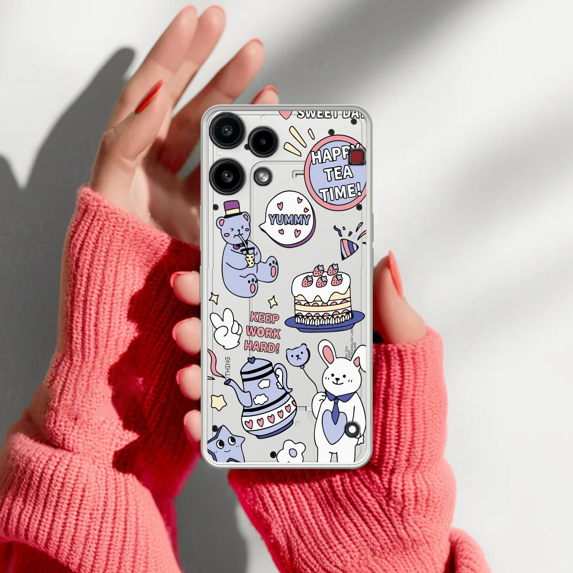 Happy Tea Time Anti Yellow Case For Nothing Phone 3a Lite 5G