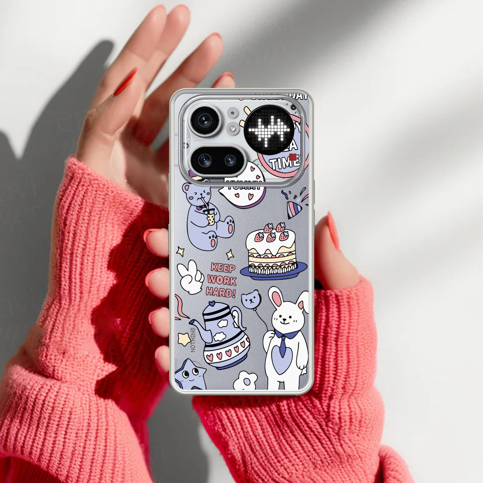 Happy Tea Time Transparent Silicon Case For Nothing Phone 4A Pro 5G