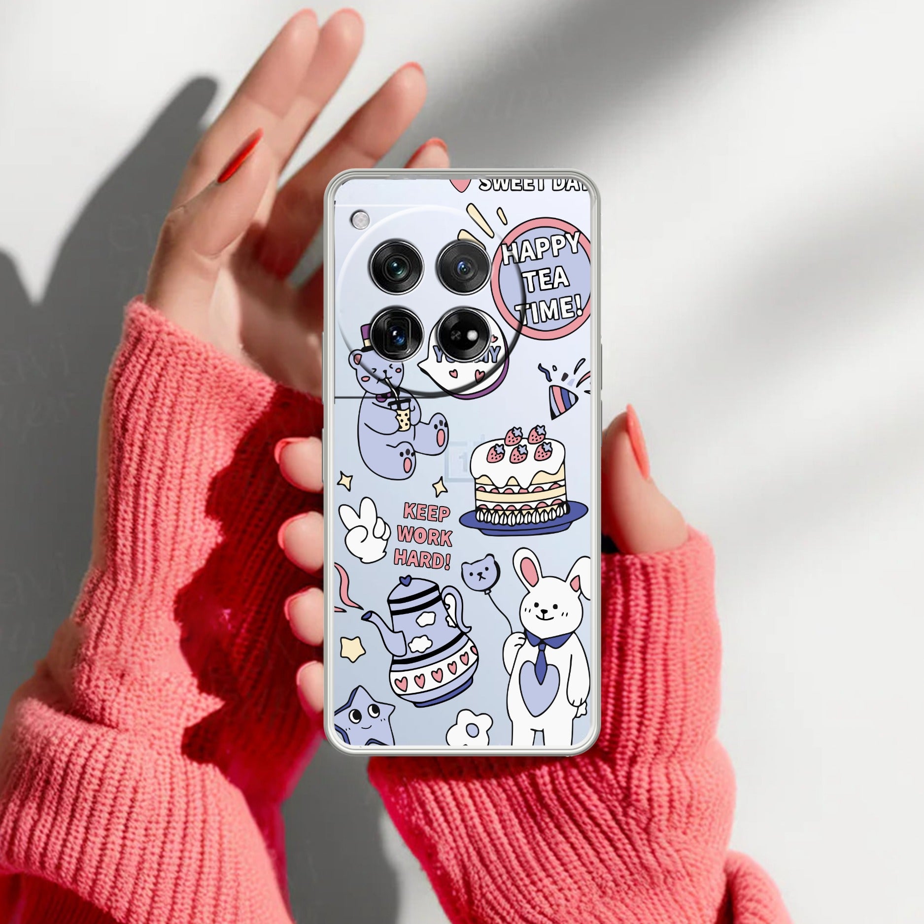 Happy Tea Time Transparent Silicon Case For OnePlus