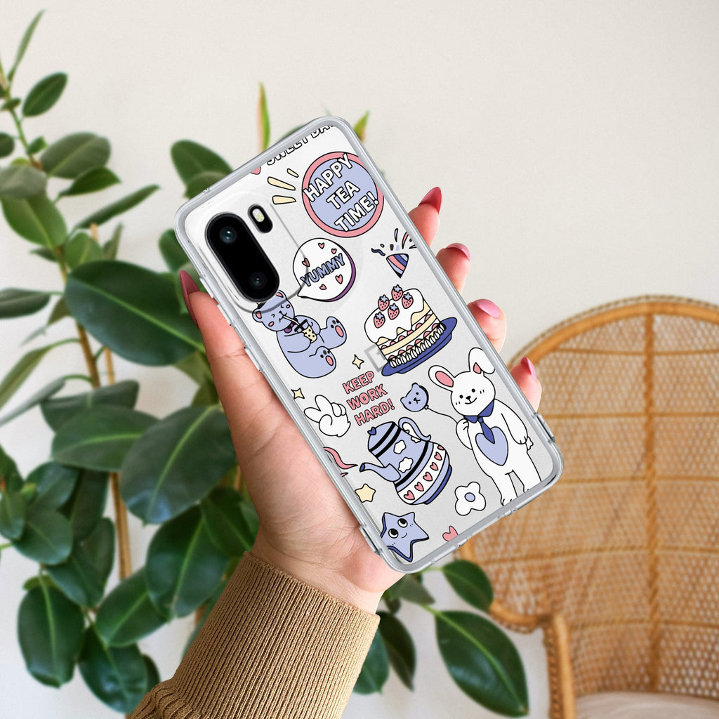 Happy Tea Time Anti Yellow Case For OnePlus 15R 5G