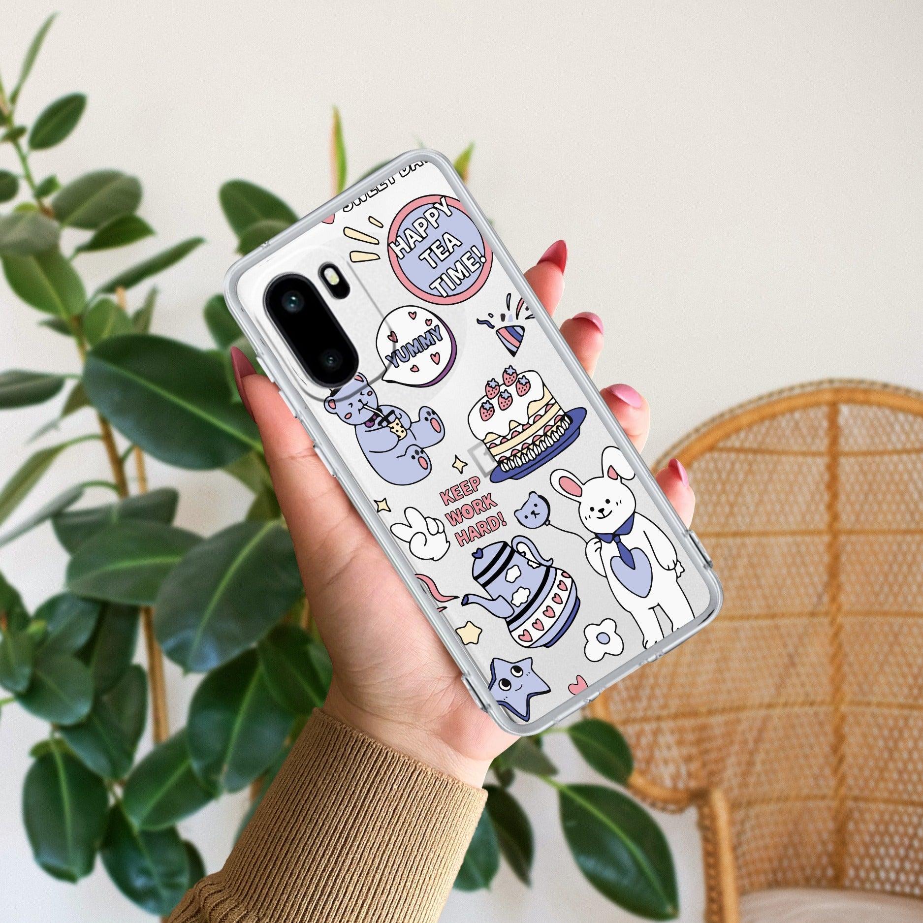 Happy Tea Time Anti Yellow Case For OnePlus 15R 5G