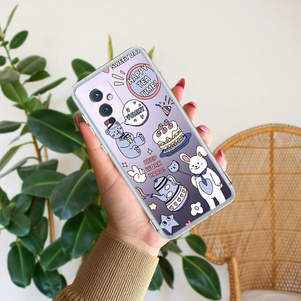 Happy Tea Time Anti Yellow Case For OnePlus 9