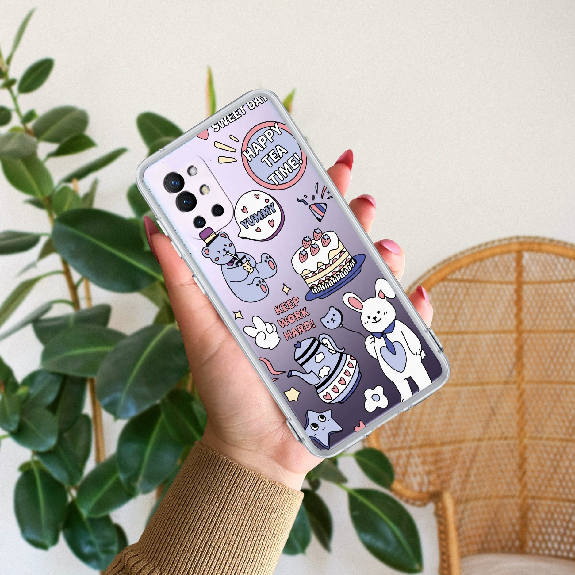 Happy Tea Time Anti Yellow Case For OnePlus 8t / OnePlus 9R