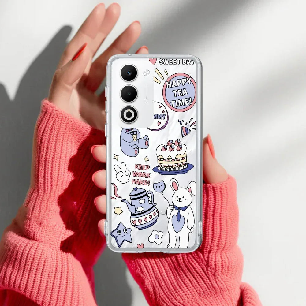 Happy Tea Time Anti Yellow Case For Oppo A5 5G