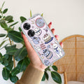 Happy Tea Time Transparent Silicon Case For Oppo F25 Pro 5G