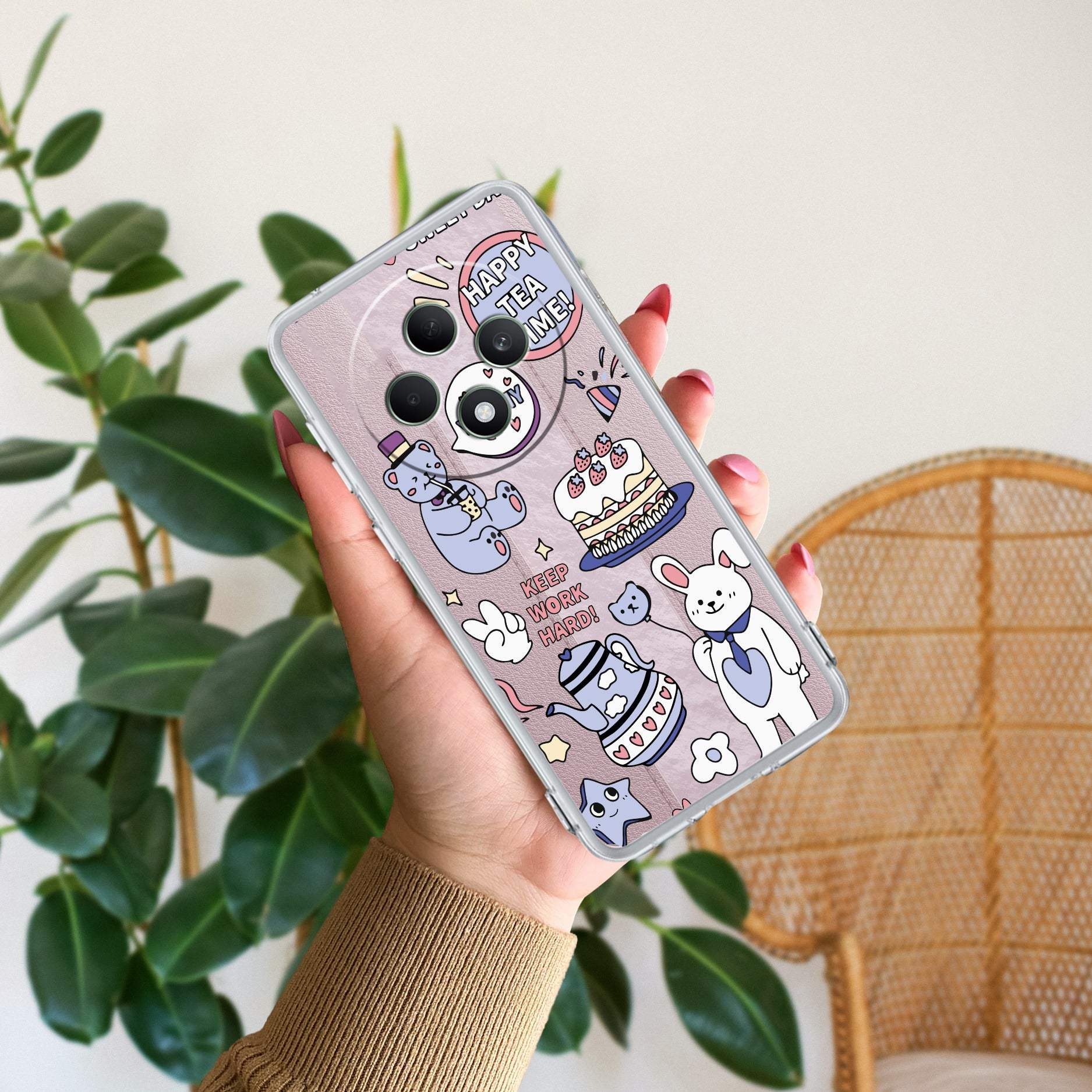 Happy Tea Time Anti Yellow Case For Oppo F27 5G