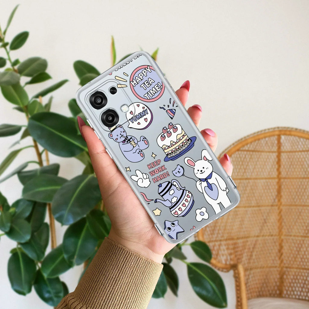 Happy Tea Time Anti Yellow Case For Oppo F31 5G
