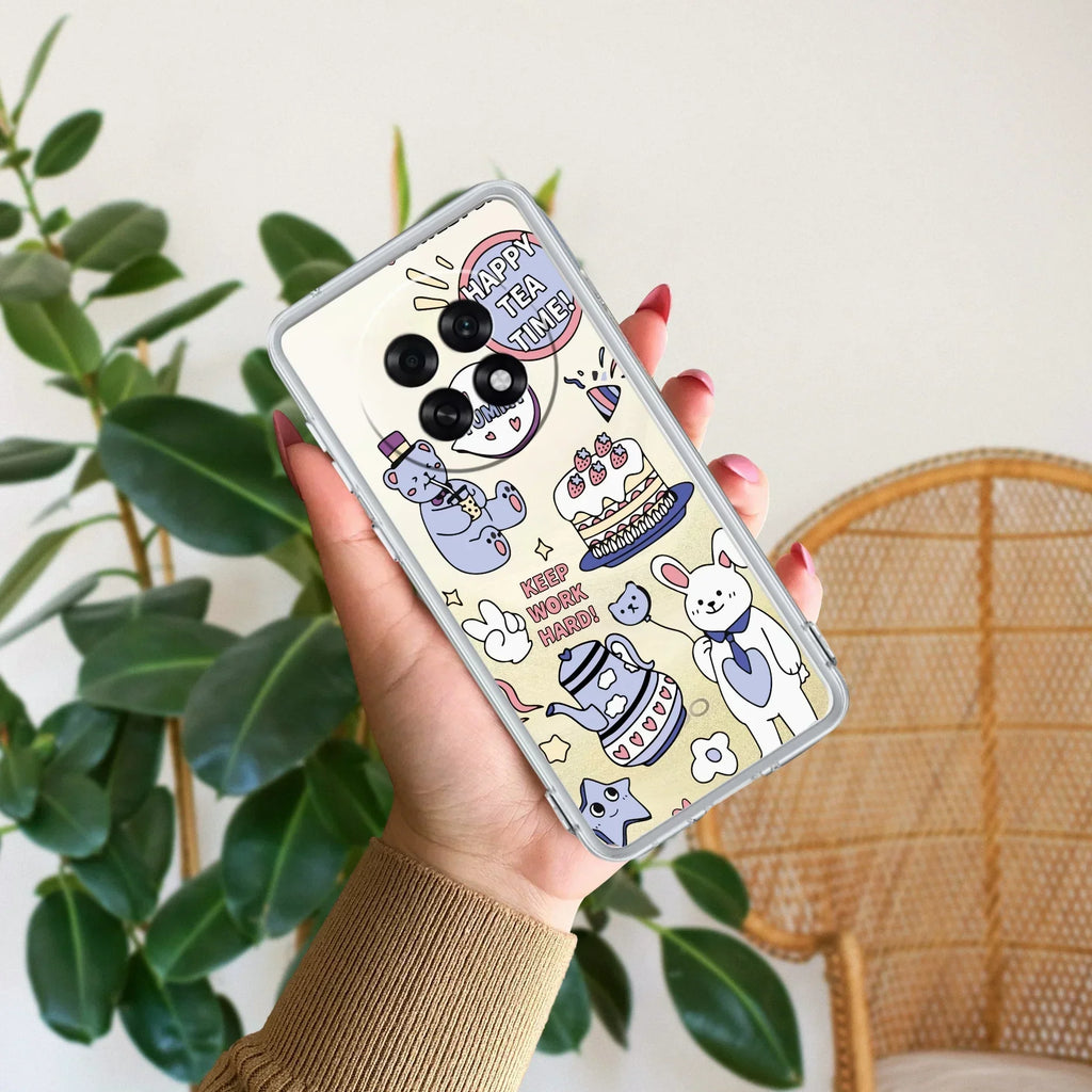 Happy Tea Time Anti Yellow Case For Oppo F31 Pro Plus 5G