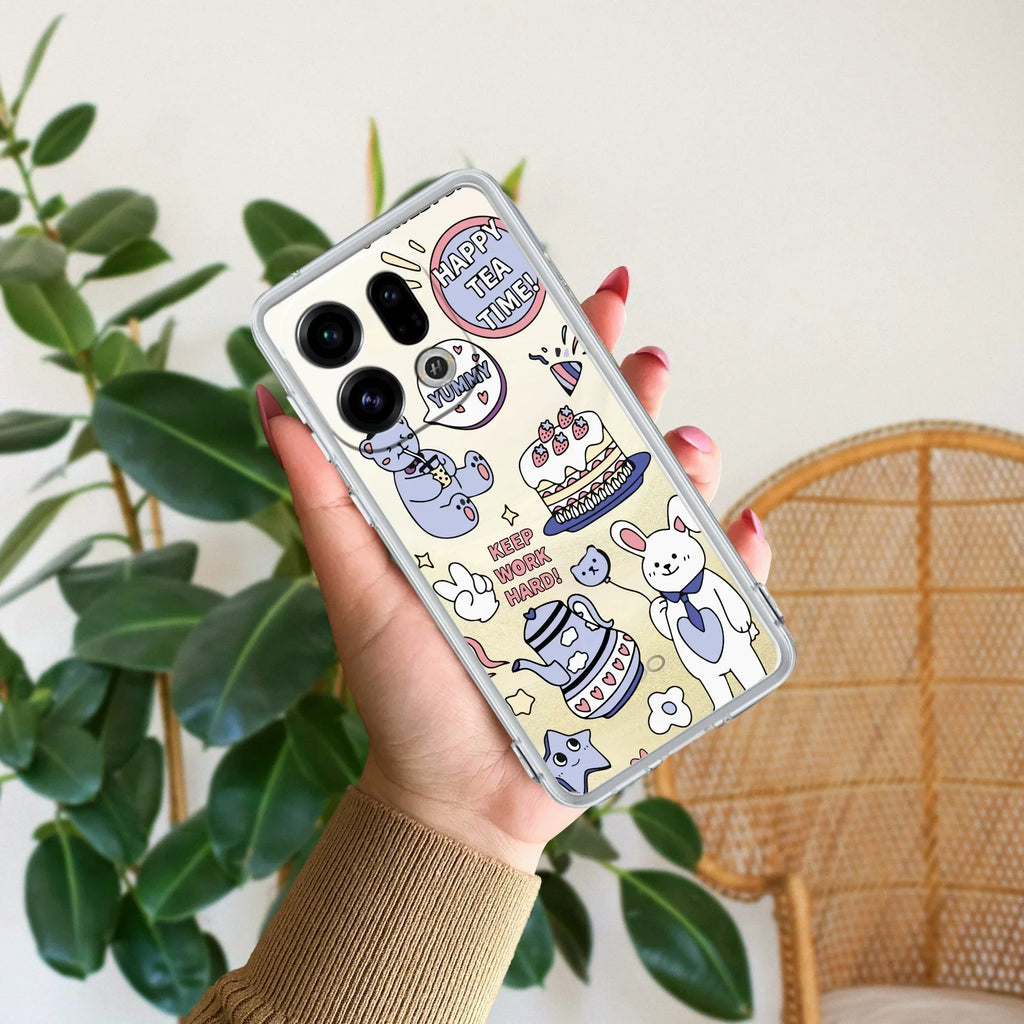 Happy Tea Time Anti Yellow Case For Oppo Find X9 5G