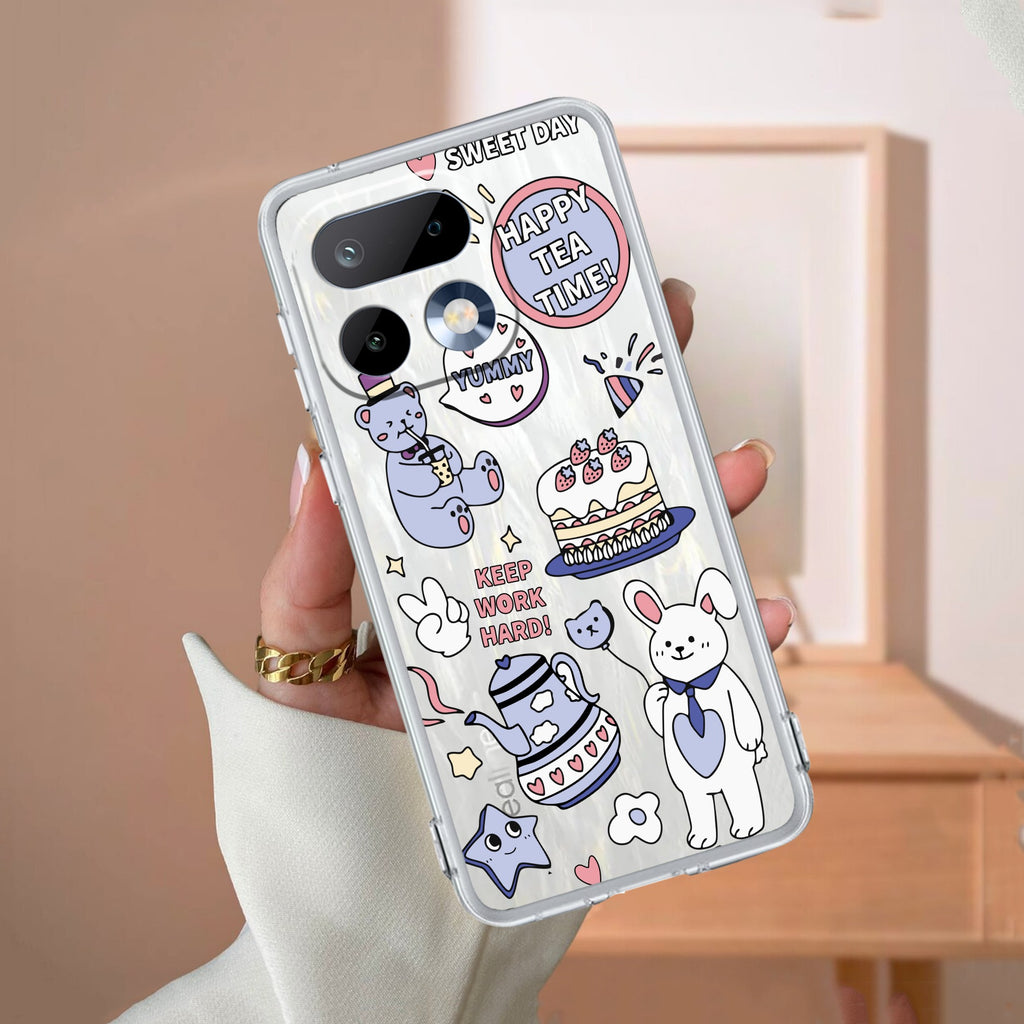 Happy Tea Time Anti Yelllow Case For Realme 16 Pro 5G