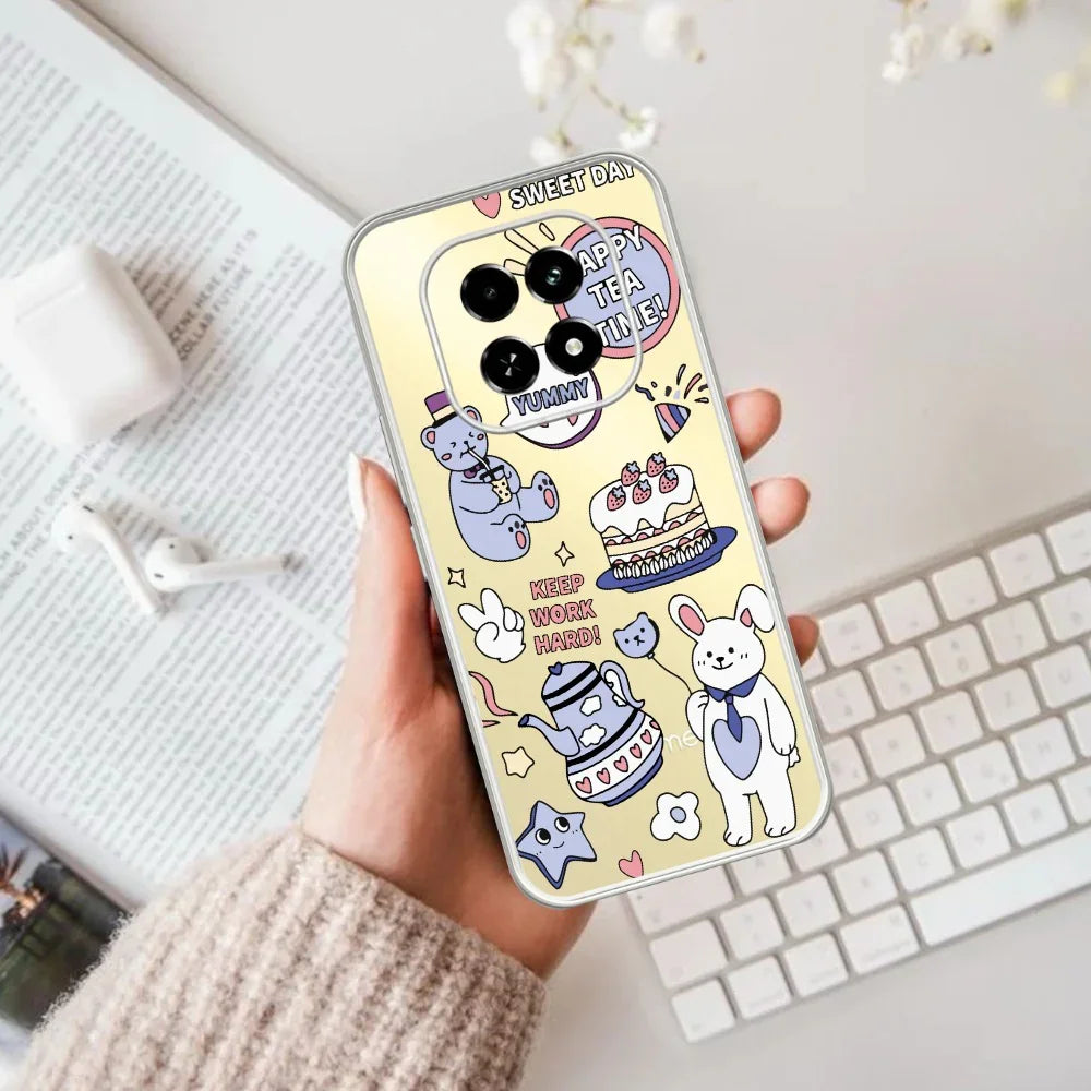 Happy Tea Time Transparent Silicon Case For Realme/Narzo - ShopOnCliQ