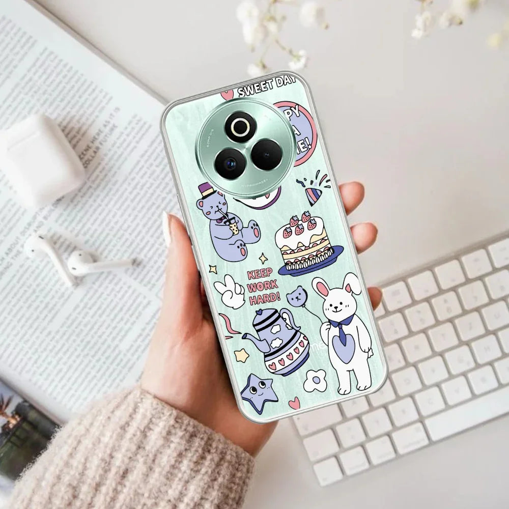Happy Tea Time Transparent Silicon Case For Realme/Narzo - ShopOnCliQ