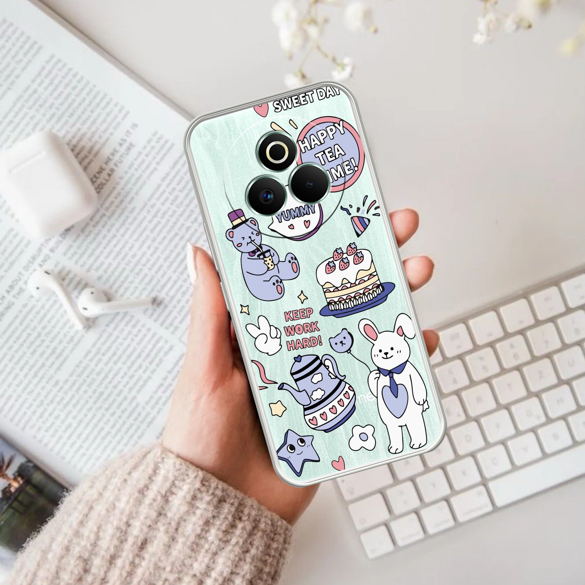 Happy Tea Time Anti Yelllow Case For Realme P3 Pro 5G