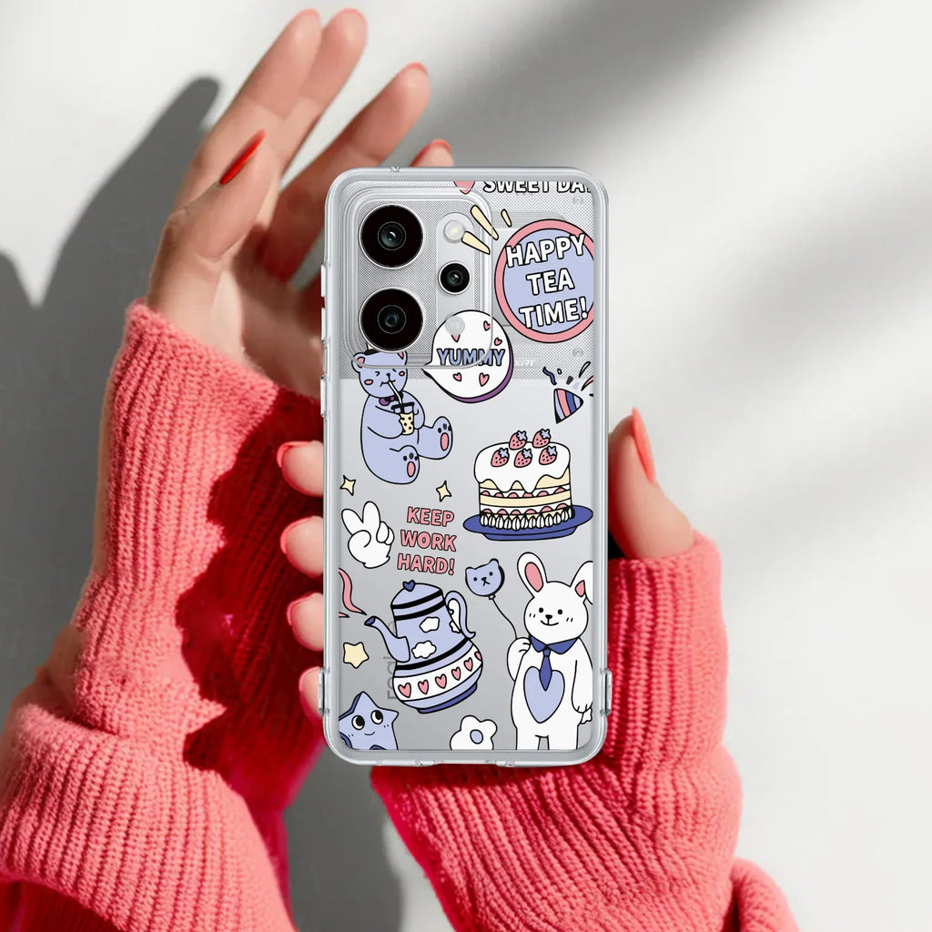 Happy Tea Time Anti Yelllow Case For Realme P4 Power 5G