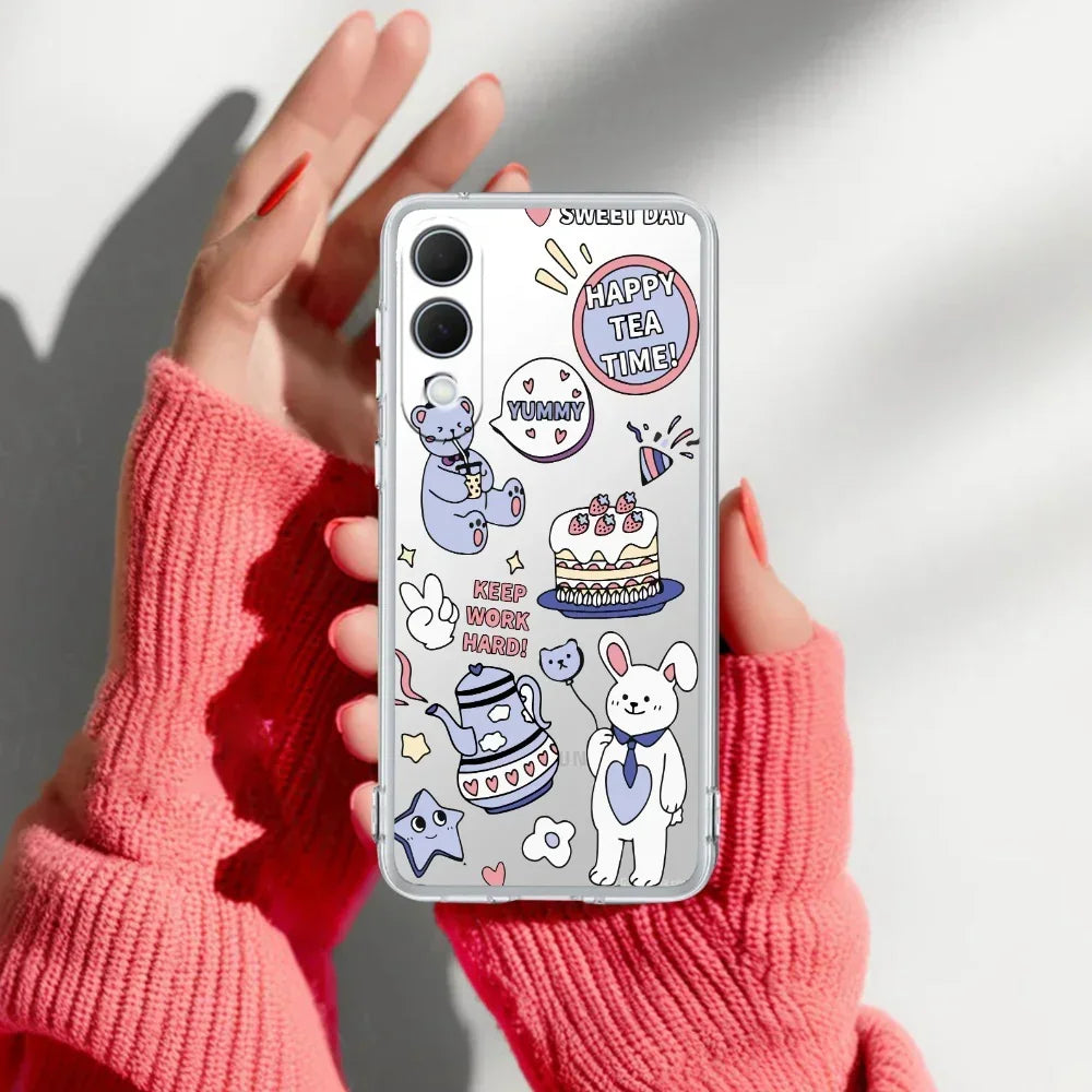 Happy Tea Time Anti Yellow Case For Samsung Galaxy S25 Edge 5G