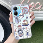 Happy Tea Time Transparent Silicon Case For Vivo T2x 5G