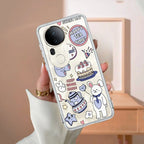 Happy Tea Time Transparent Silicon Case For Vivo T4x 5G