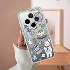 Happy Tea Time Transparent Silicon Case For Vivo X200 FE
