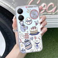 Happy Tea Time Transparent Silicon Case For Vivo Y28 5G