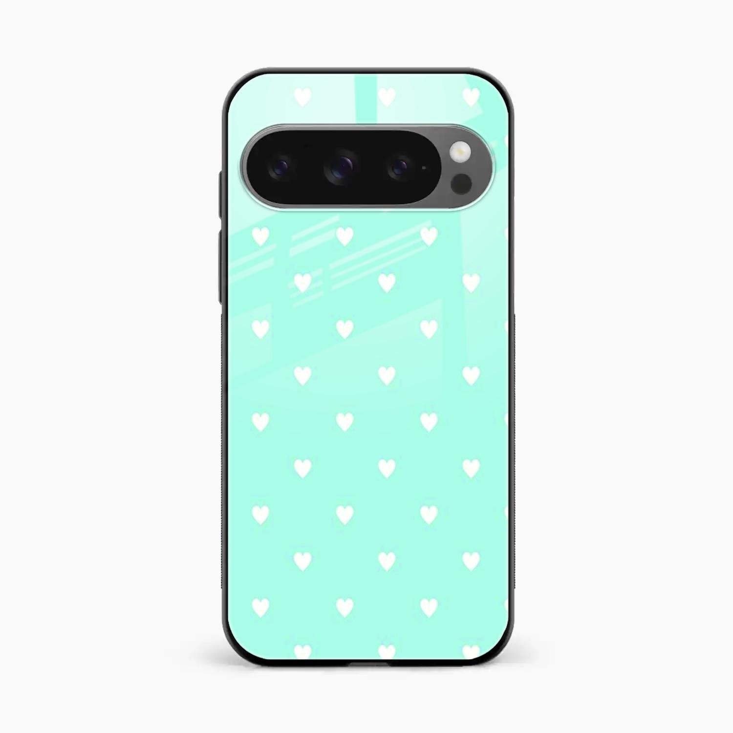 Heart Design Glossy Metal Case Cover For Google Pixel 10 Pro XL