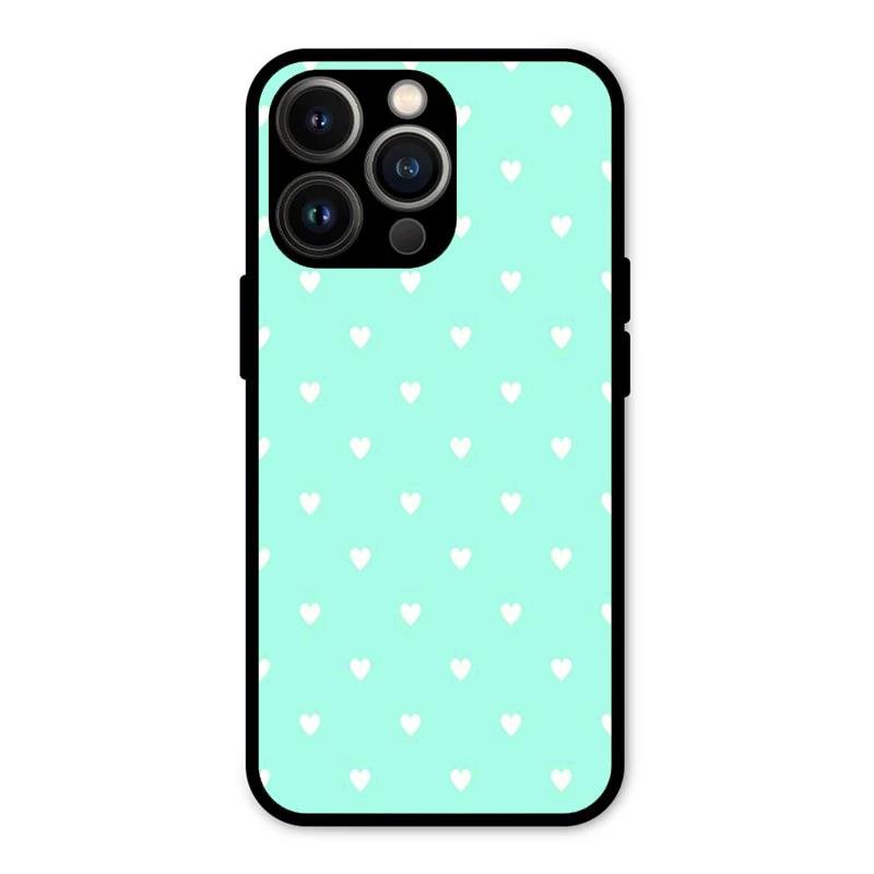 Heart Design Glossy Metal Case Cover For iPhone 13 Pro Max
