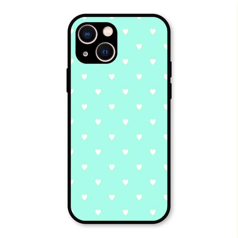 Heart Design Glossy Metal Case Cover For iPhone 13