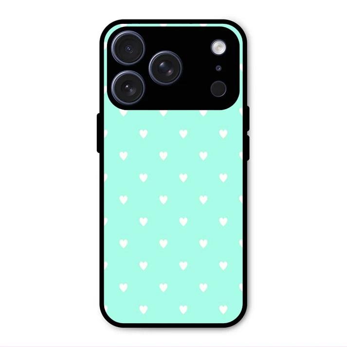 Heart Design Glossy Metal Case Cover For iPhone 17 Pro Max