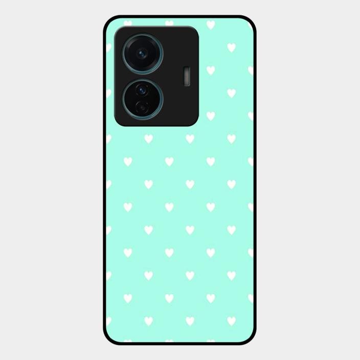 Heart Design Glossy Metal Case Cover For Iqoo Z6 Pro 5G